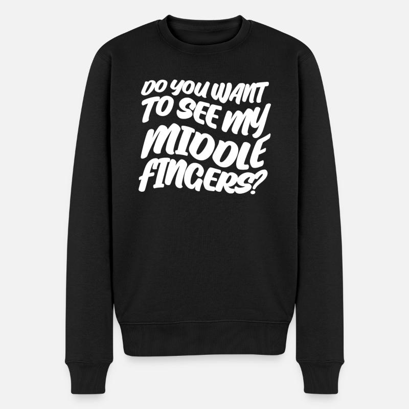 Blague du majeur - Pull Premium bio Homme - noir