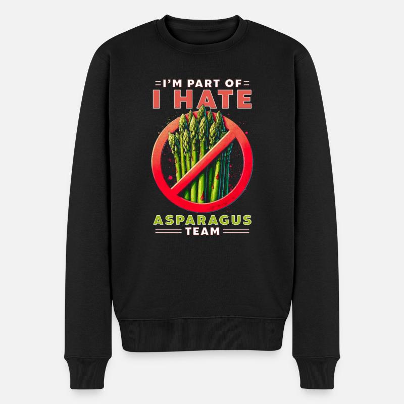 Spargel Hasser I'm Part Of I Hate Asparagus Team - Männer Premium Bio Pullover - Schwarz