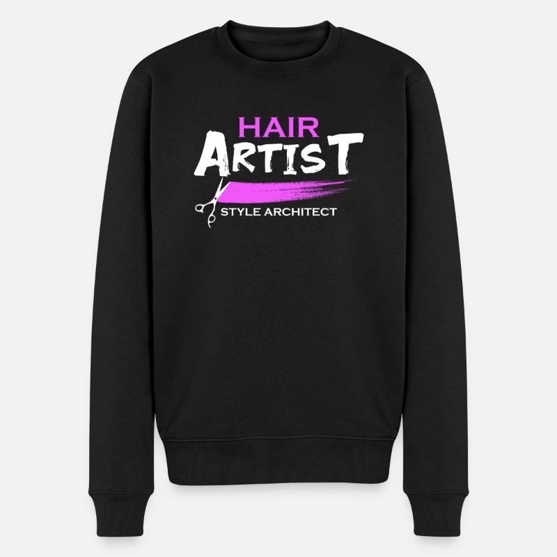 Coiffeur Coiffeur Coiffeur Coiffeur - Pull Premium bio Homme - noir
