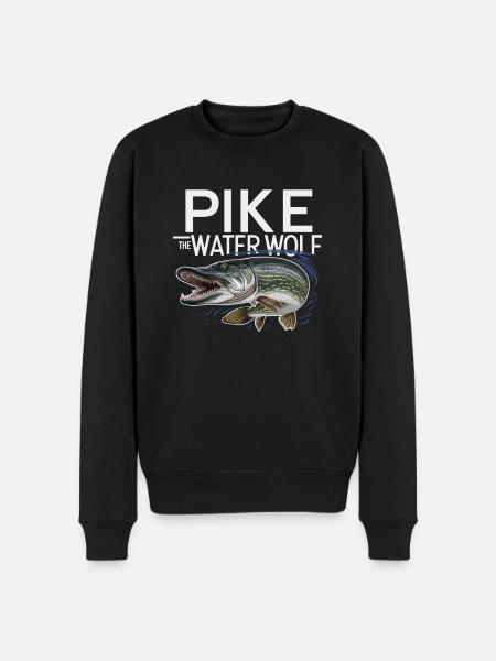 Noordelijke Snoek Visser Snoek Hengel Snoek Vis - Mannen Premium Bio sweater - zwart