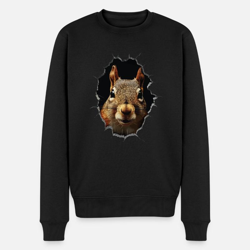 Écureuil - Pull Premium bio Homme - noir