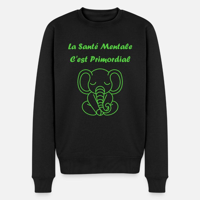 sensibilisation santé mentale - Pull Premium bio Homme - noir