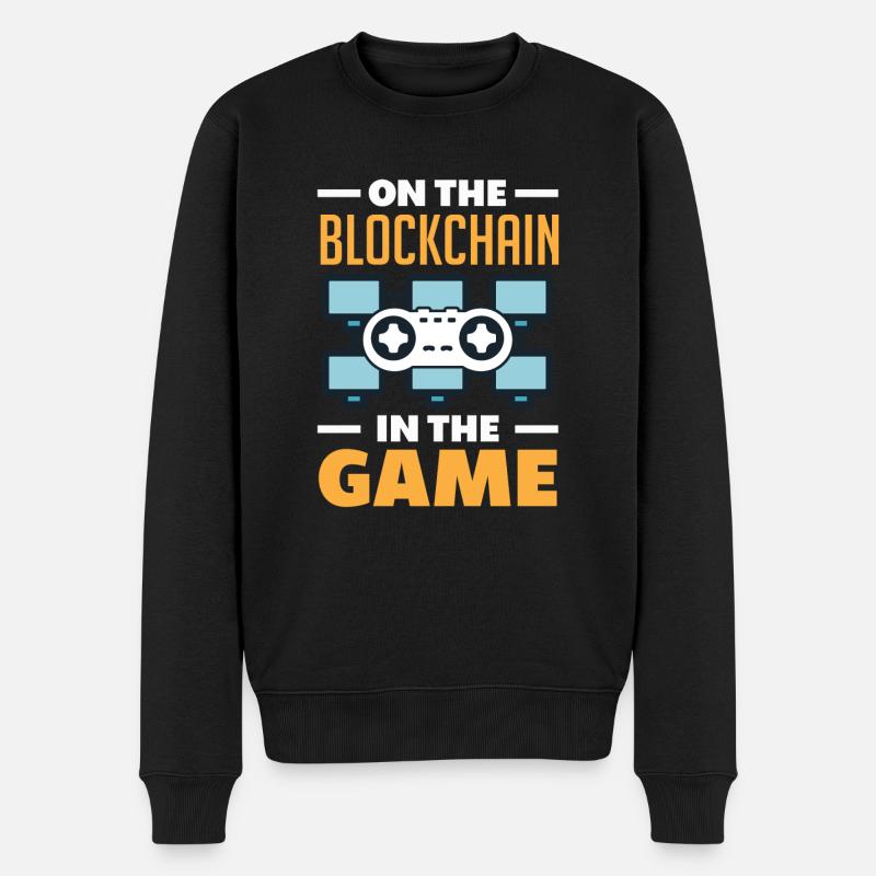 Crypto-monnaie Récompenses Gaming Blockchain Gamer - Pull Premium bio Homme - noir