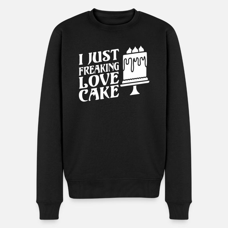 Cake Lover Cake Gift - Männer Premium Bio Pullover - Schwarz
