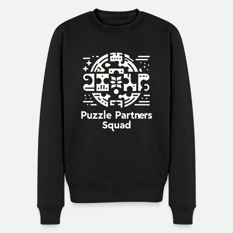 Escouade Puzzle Partners - Pull Premium bio Homme - noir