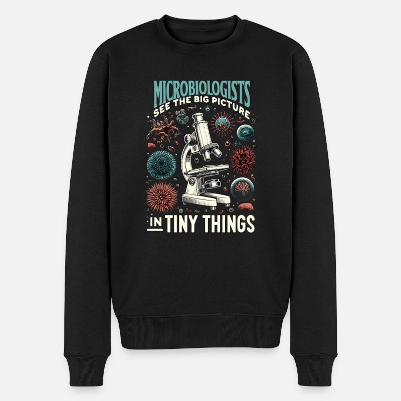 Microbiologist Microbiology Lab Staph Biology - Männer Premium Bio Pullover - Schwarz