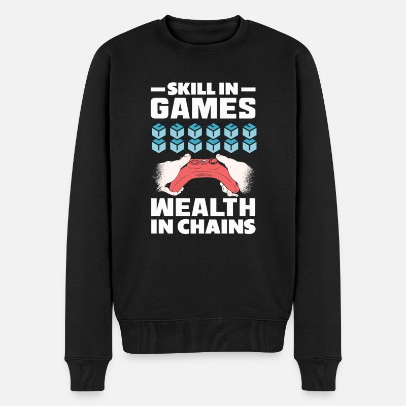 Crypto-monnaie Récompenses Gaming Blockchain Gamer - Pull Premium bio Homme - noir