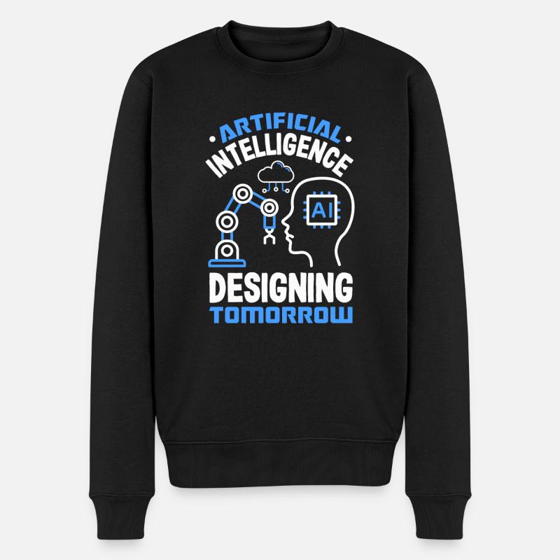 Cryptocurrency AI & Crypto Enthusiast Blockchain - Männer Premium Bio Pullover - Schwarz