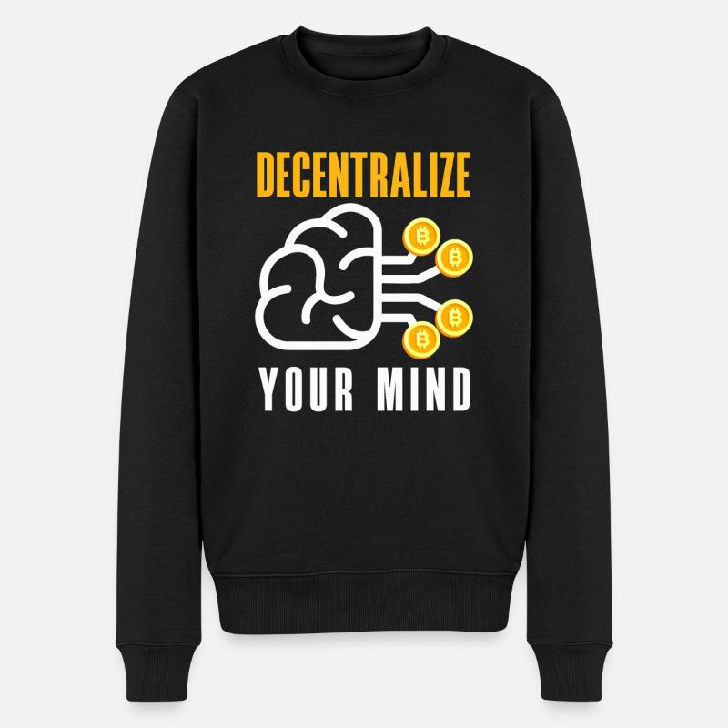 Cryptocurrency AI & Crypto Enthusiast Blockchain - Männer Premium Bio Pullover - Schwarz