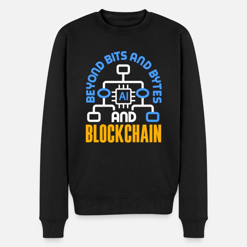 Cryptocurrency AI & Crypto Enthusiast Blockchain - Männer Premium Bio Pullover - Schwarz