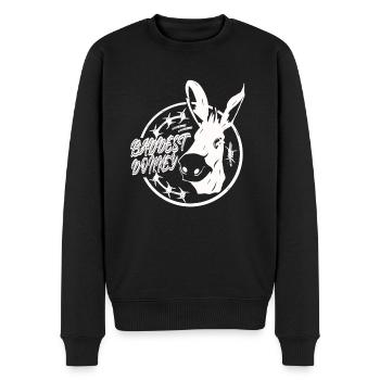 Le pire âne - Pull Premium bio Homme - noir - Devant - Nico (187cm)