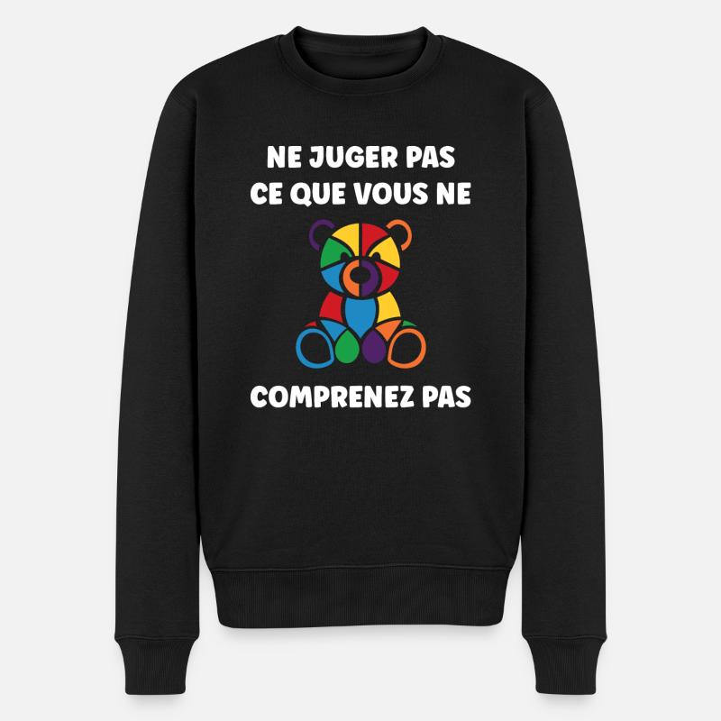 Ne juger pas ce que vous comprenez pas - Pull Premium bio Homme - noir
