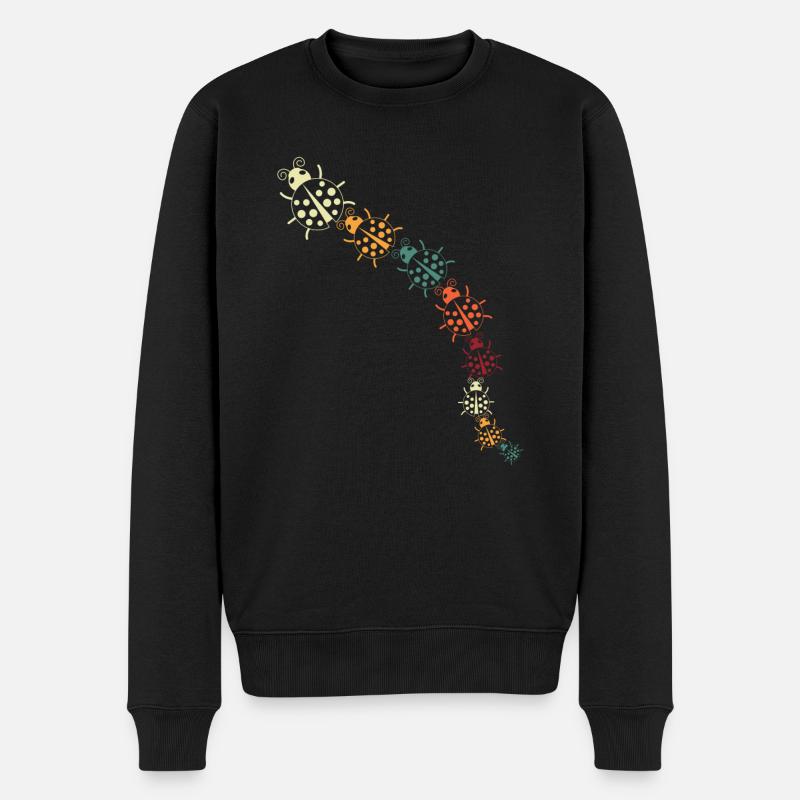 Ladybug Retro Ladybugs - Men's Premium Organic Jumper - black