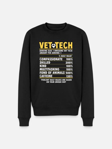 Vet Tech Veterinary Veterinary Technician - Men's Premium Organic Jumper - black