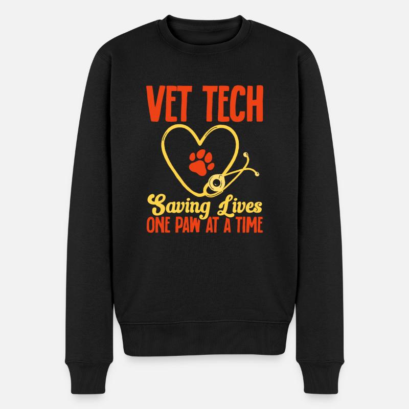 Technicien vétérinaire vétérinaire Vet Tech - Pull Premium bio Homme - noir