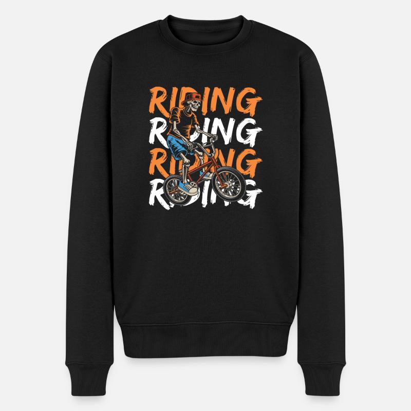 Bmx Bmx Biker - Männer Premium Bio Pullover - Schwarz