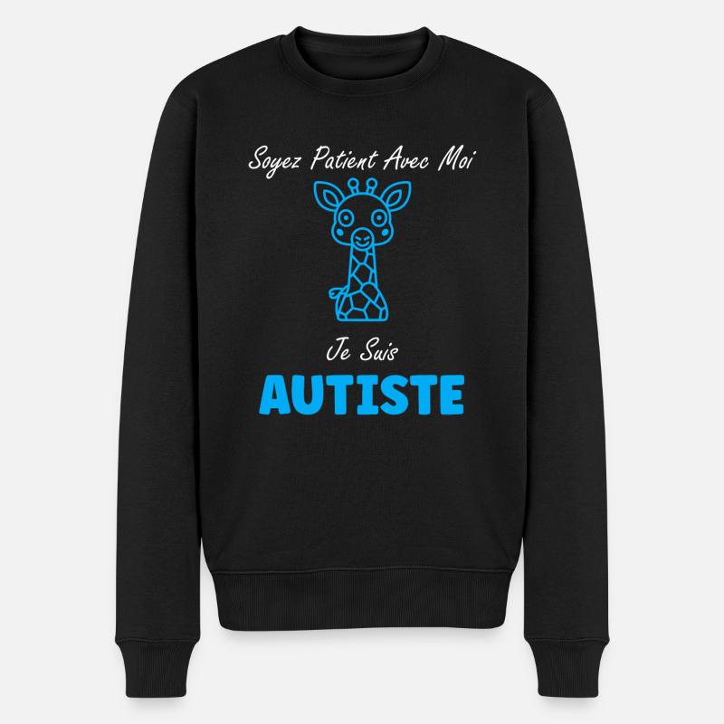 sensibilisation à l'autisme autiste - Pull Premium bio Homme - noir