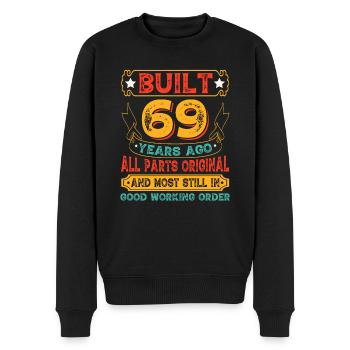 Built 69 Years Ago Original Parts Retro Birthday - Männer Premium Bio Pullover - Schwarz - Vorne - Nico (187cm)
