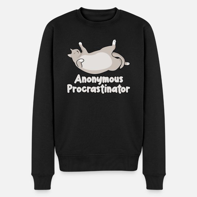Chats Procrastinateurs Procrastiner Chats - Pull Premium bio Homme - noir