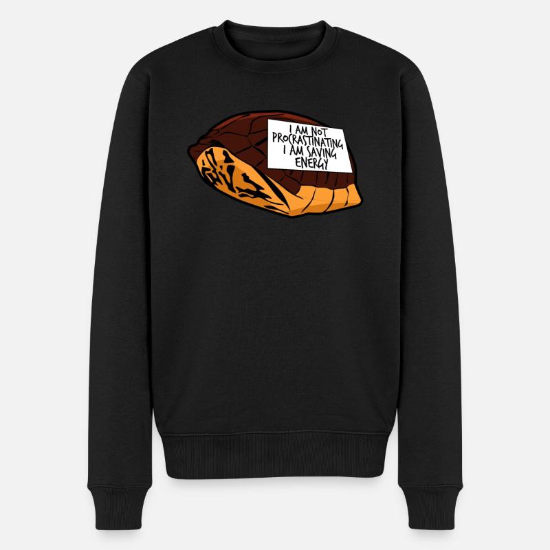 Tortue procrastinante Procrastinateurs - Pull Premium bio Homme - noir