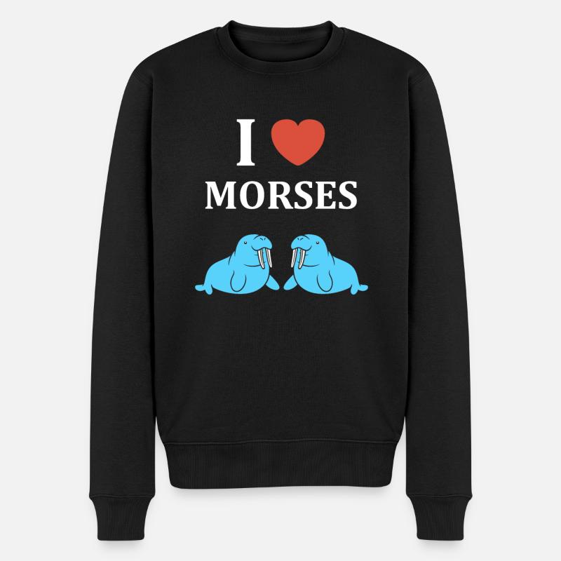 Animal humour Morse - Pull Premium bio Homme - noir