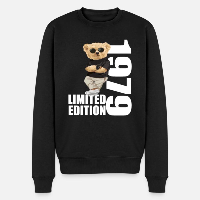 Limited Edition 1979 Bär Bären Geburtstag 1979 - Männer Premium Bio Pullover - Schwarz