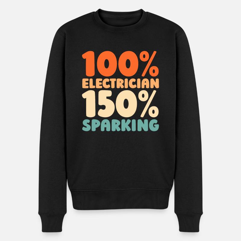 Elektriker Elektroniker - Männer Premium Bio Pullover - Schwarz