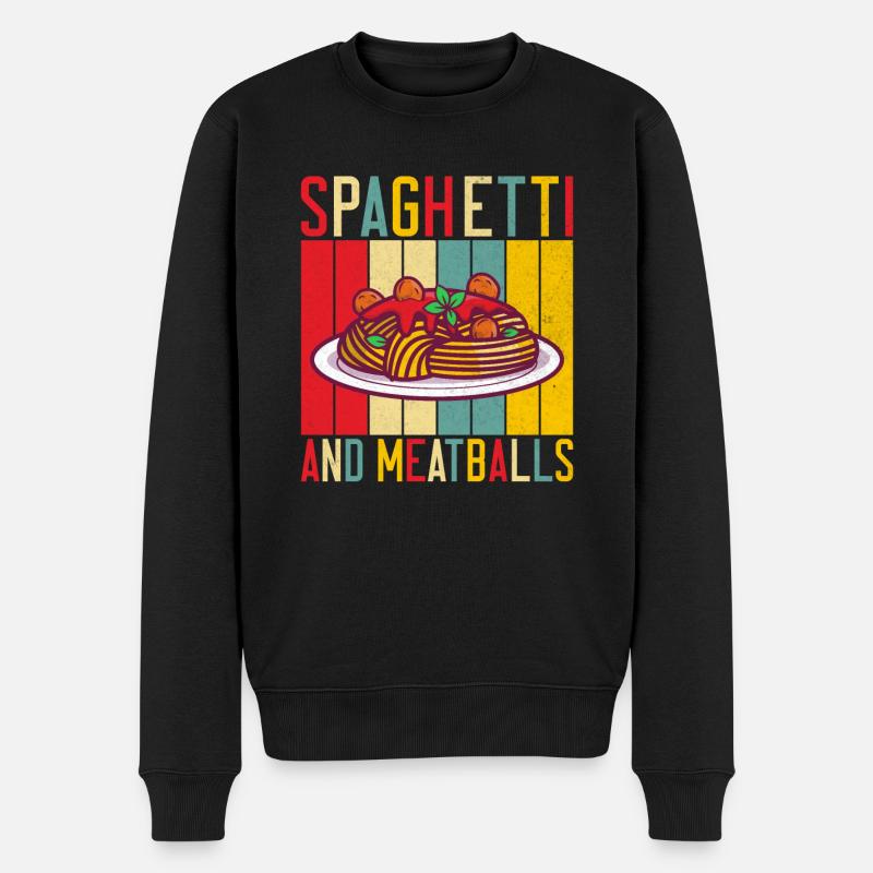 Meatball Lovers Gifts - Männer Premium Bio Pullover - Schwarz