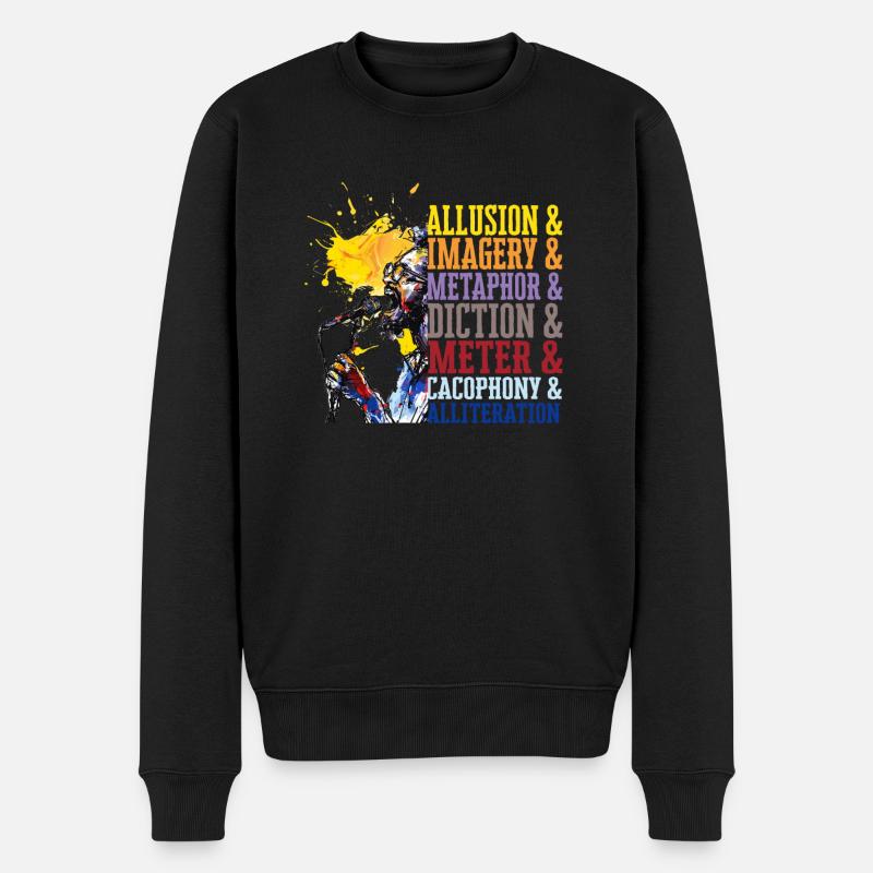 Poetry Slam Poetryslam - Männer Premium Bio Pullover - Schwarz