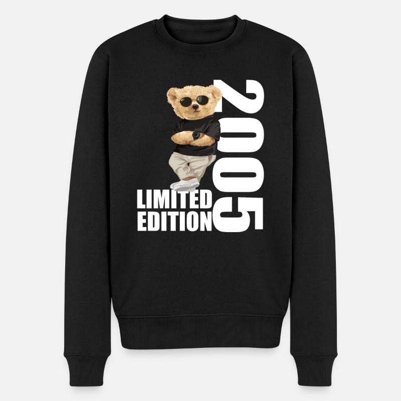 Limited Edition 2005 Bär Bären Geburtstag 2005 - Männer Premium Bio Pullover - Schwarz