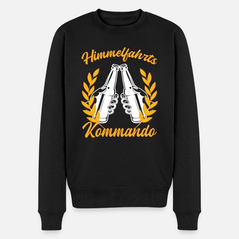 Himmelfahrtskommando lustiger Spruch - Männer Premium Bio Pullover - Schwarz