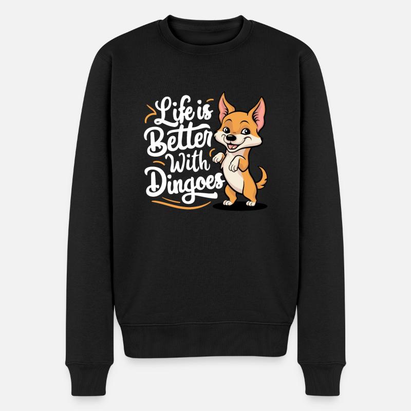 Dingo australien - Pull Premium bio Homme - noir