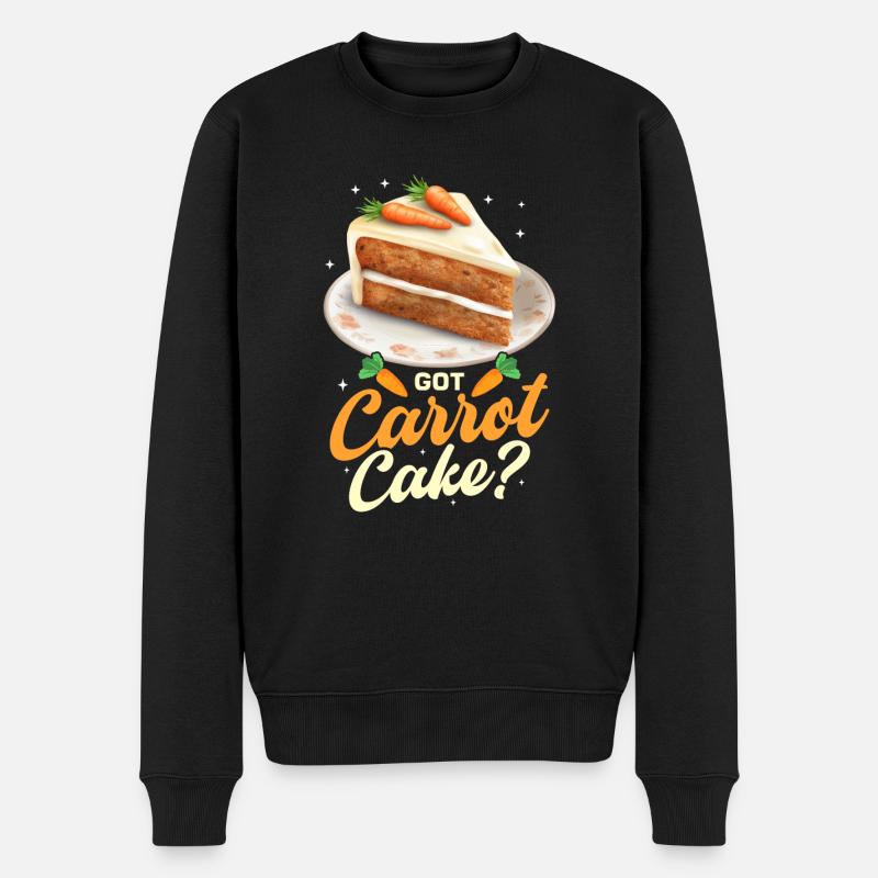 Witziger Karottenkuchen Spruch - Männer Premium Bio Pullover - Schwarz