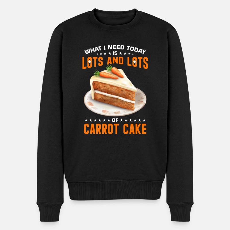 Witziger Karottenkuchen Spruch - Männer Premium Bio Pullover - Schwarz