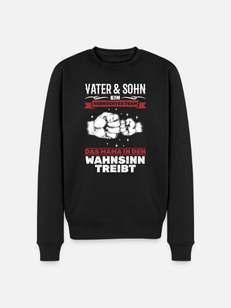 Father & Son Strong & Hilarious Together - Men's Premium Organic Jumper - black