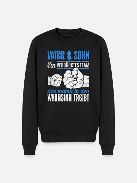 Father & Son Strong & Hilarious Together - Men's Premium Organic Jumper - black
