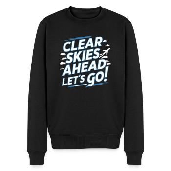 Air Traffic Controller Aircraft Flight Service - Men's Premium Organic Jumper - black - Front - Nico (187cm)