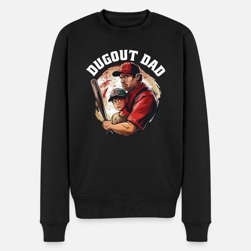 Dugout Dad 12 - Männer Premium Bio Pullover - Schwarz