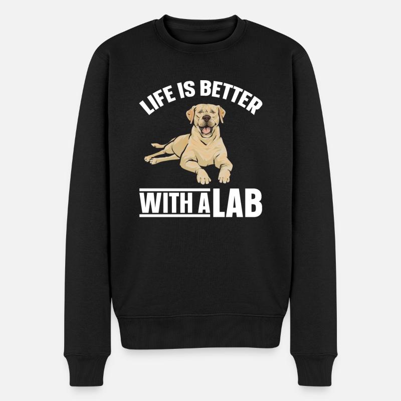 Labrador Retriever jaune - Pull Premium bio Homme - noir