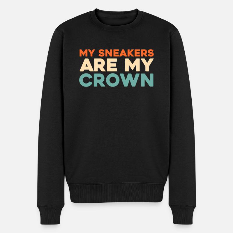 Sneakers - Männer Premium Bio Pullover - Schwarz