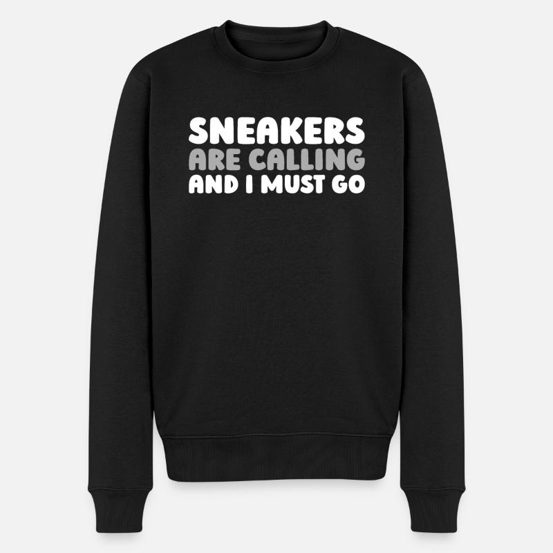 Sneakers - Männer Premium Bio Pullover - Schwarz