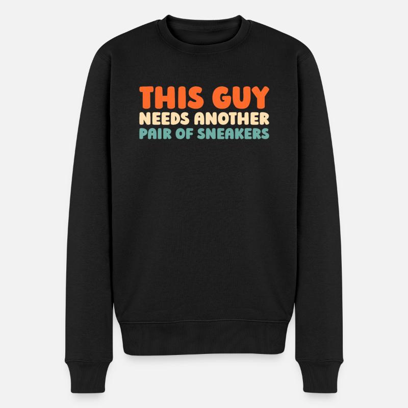Sneakers - Männer Premium Bio Pullover - Schwarz