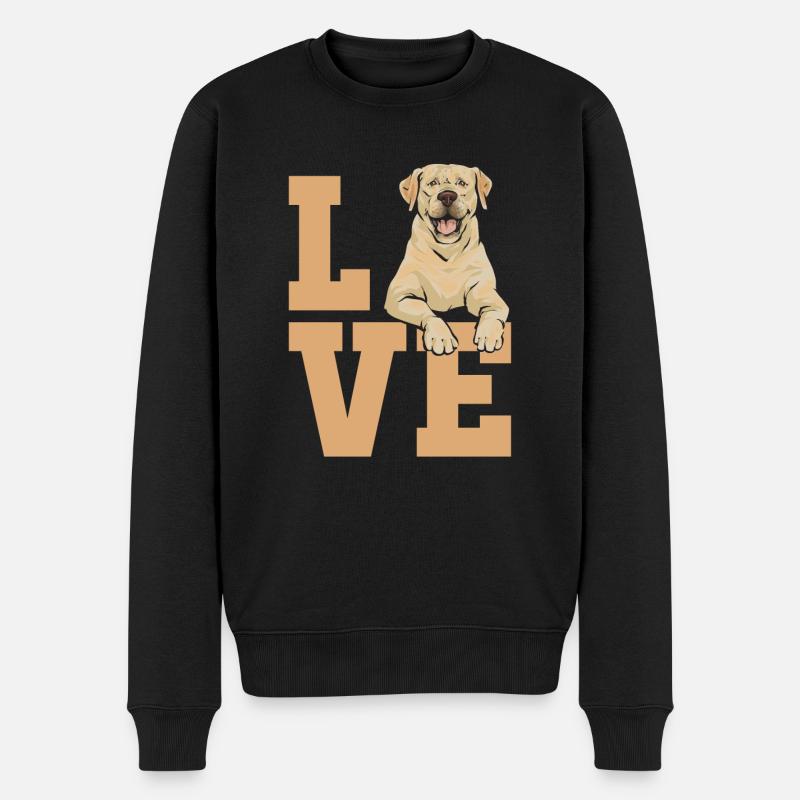 Labrador Retriever jaune - Pull Premium bio Homme - noir