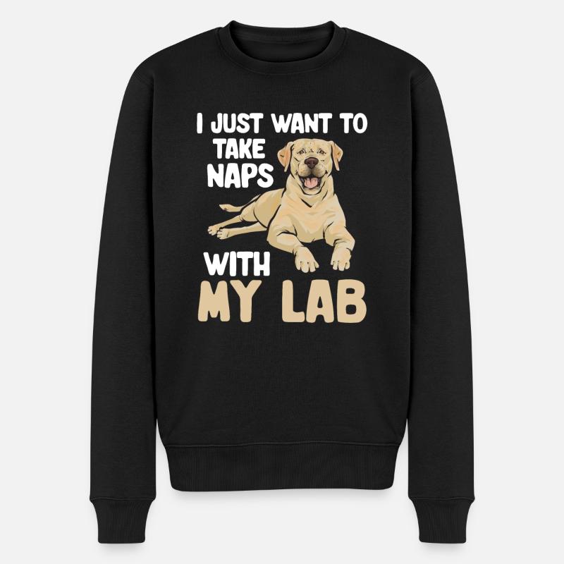 Labrador Retriever jaune - Pull Premium bio Homme - noir