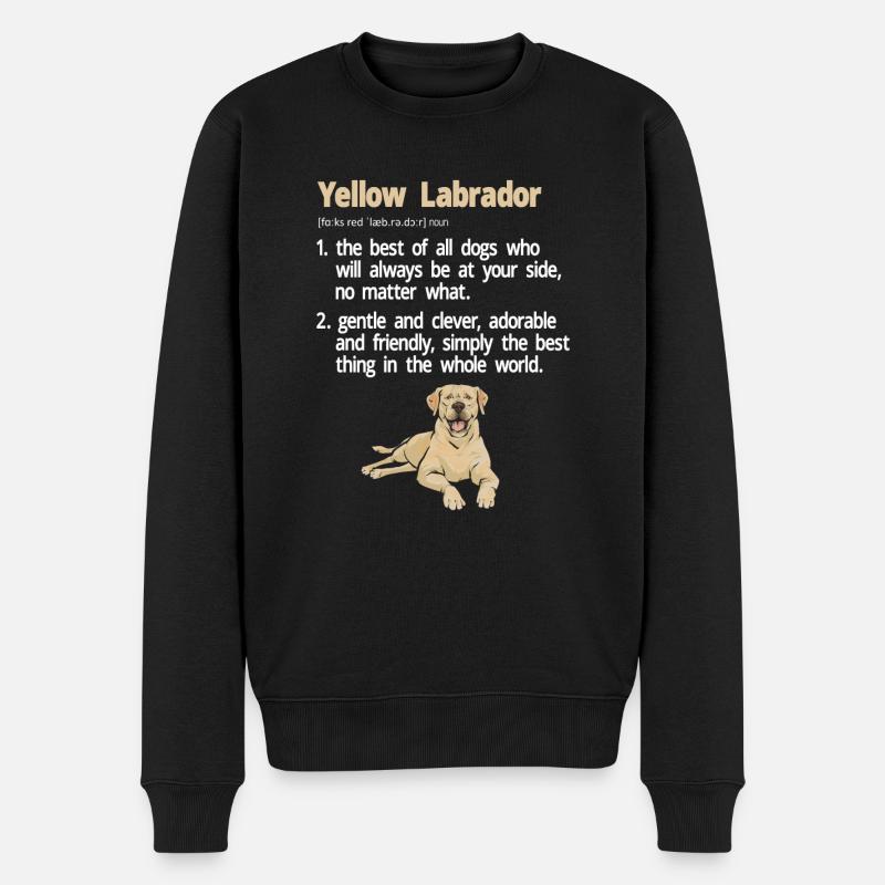Labrador Retriever jaune - Pull Premium bio Homme - noir
