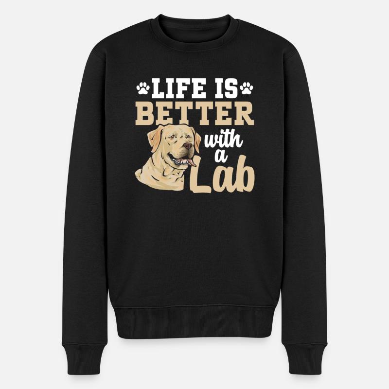 Labrador Retriever jaune - Pull Premium bio Homme - noir