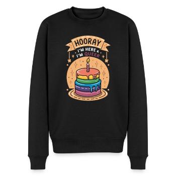 Birthgay Gay Pride Flag Pride Month Equal Rights - Männer Premium Bio Pullover - Schwarz - Vorne - Nico (187cm)