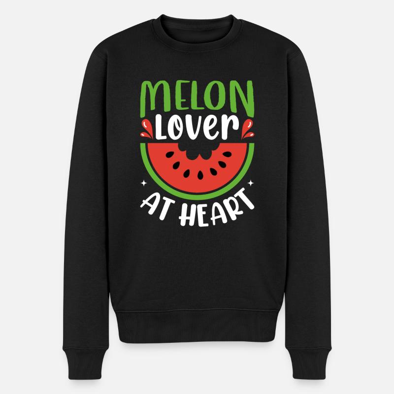 Melon Gift - Männer Premium Bio Pullover - Schwarz