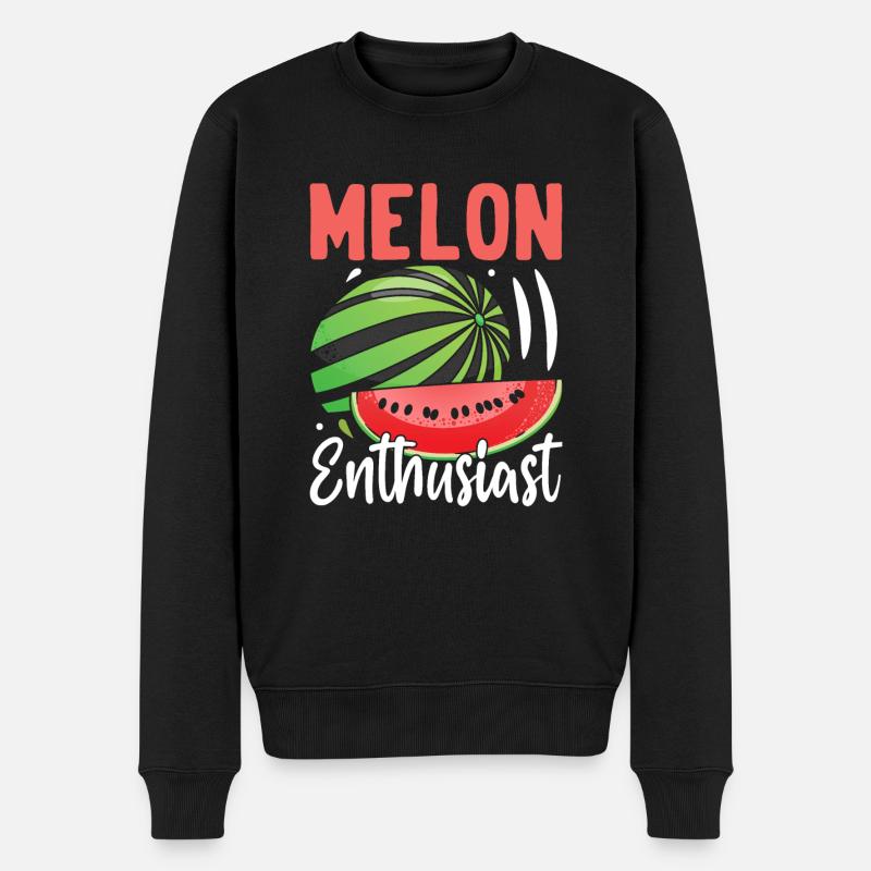 Melon Gift - Männer Premium Bio Pullover - Schwarz
