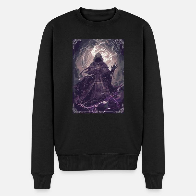 Der Zauberer Tarot - Männer Premium Bio Pullover - Schwarz